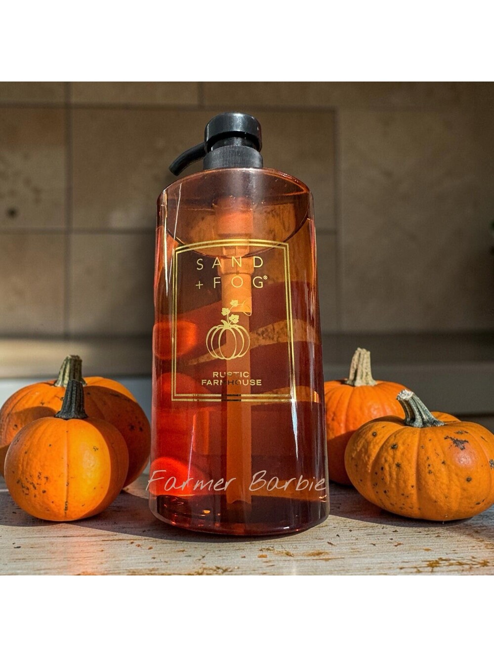 Sand + Fog Rustic Farmhouse Pumpkin Liquid Hand Wash Amber 20.3 fl oz. New